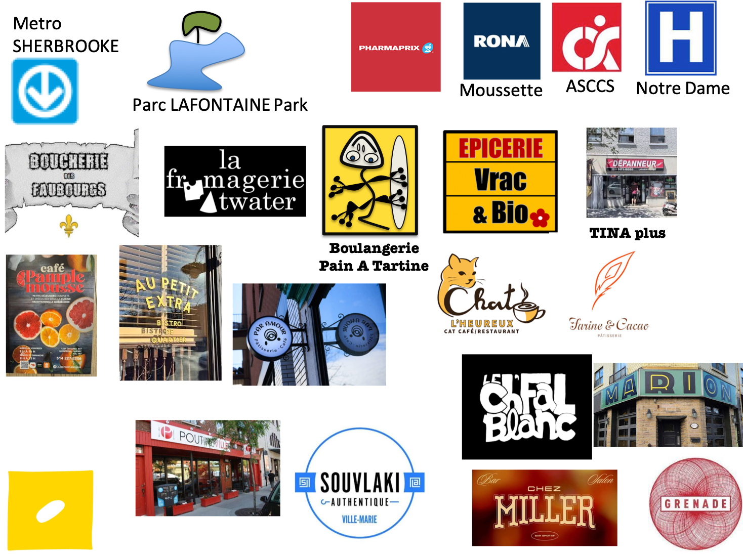 quelques commerces rue ontario